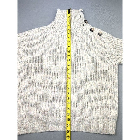 J. Crew Women's S Merino Wool Blend Pastel Rainbow Confetti Cozy Knit Sweater - Picture 10 of 13